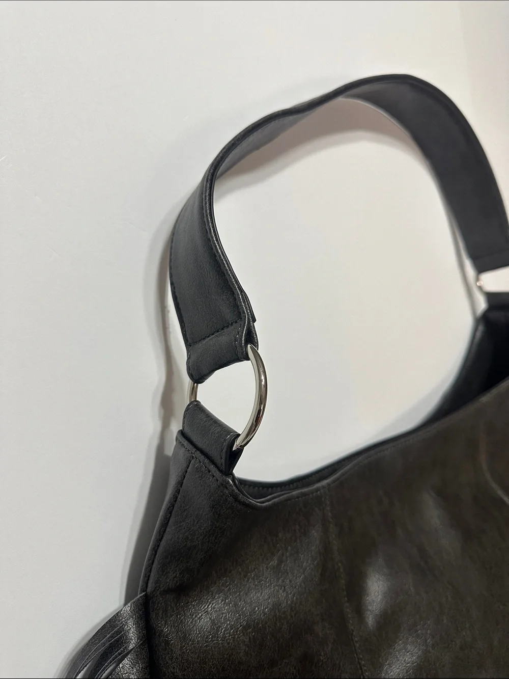 No Boundaries Hobo Black Fringe Shoulder Bag